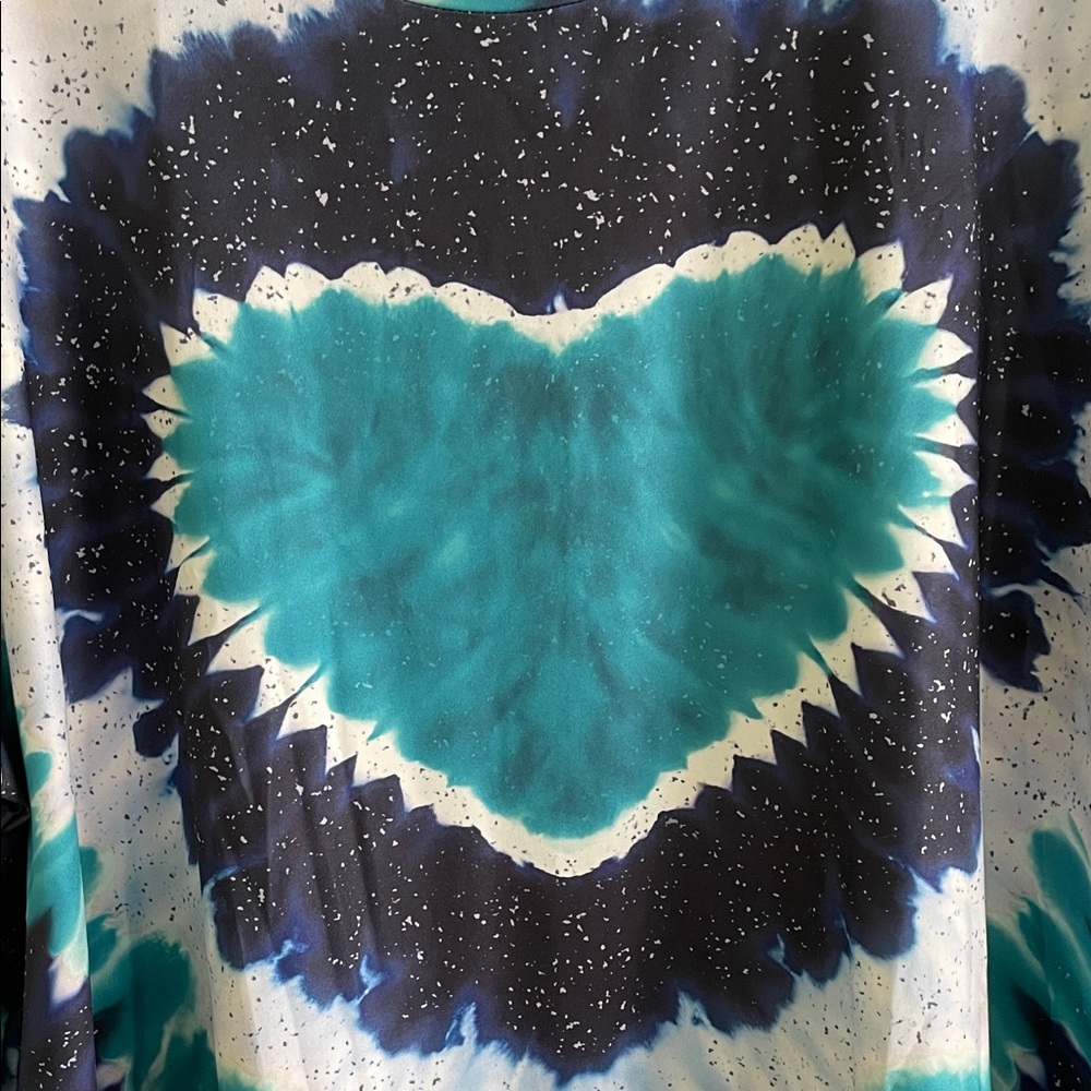 Tie-Dye Heart Long Sleeve Shirt - Picture 2 of 6